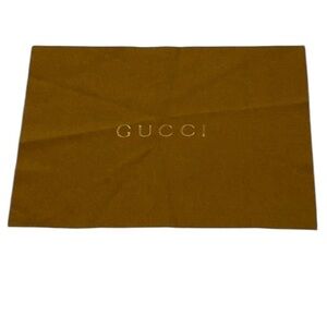Gucci Sunglasses Lens Cleaner Cloth Dark Brown and Gold